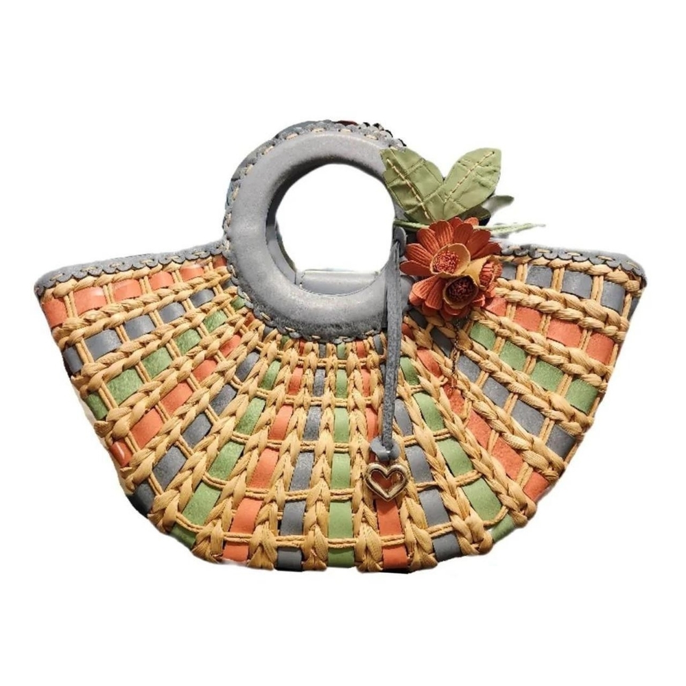 Brighton Hand Woven Colorful Straw Bag
